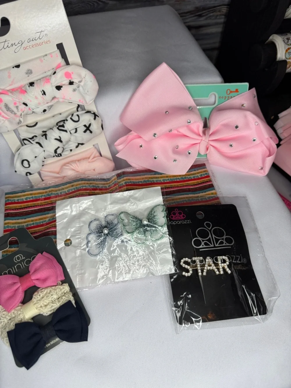 ★ Girls Hair Accessory Bundle Bows Headbands Clips Earrings Mixed Lot